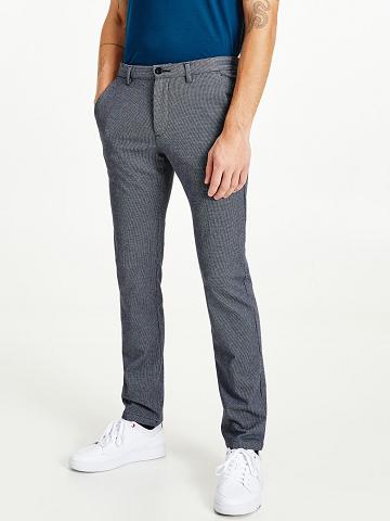 Férfi Tommy Hilfiger Slim fit houndstooth Nadrág Szürke | HU 1124UZG